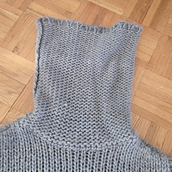 Miss Sixty Wool Alpaca Knit Turtleneck Sweater Taupe Grey Small - Picture 10 of 15